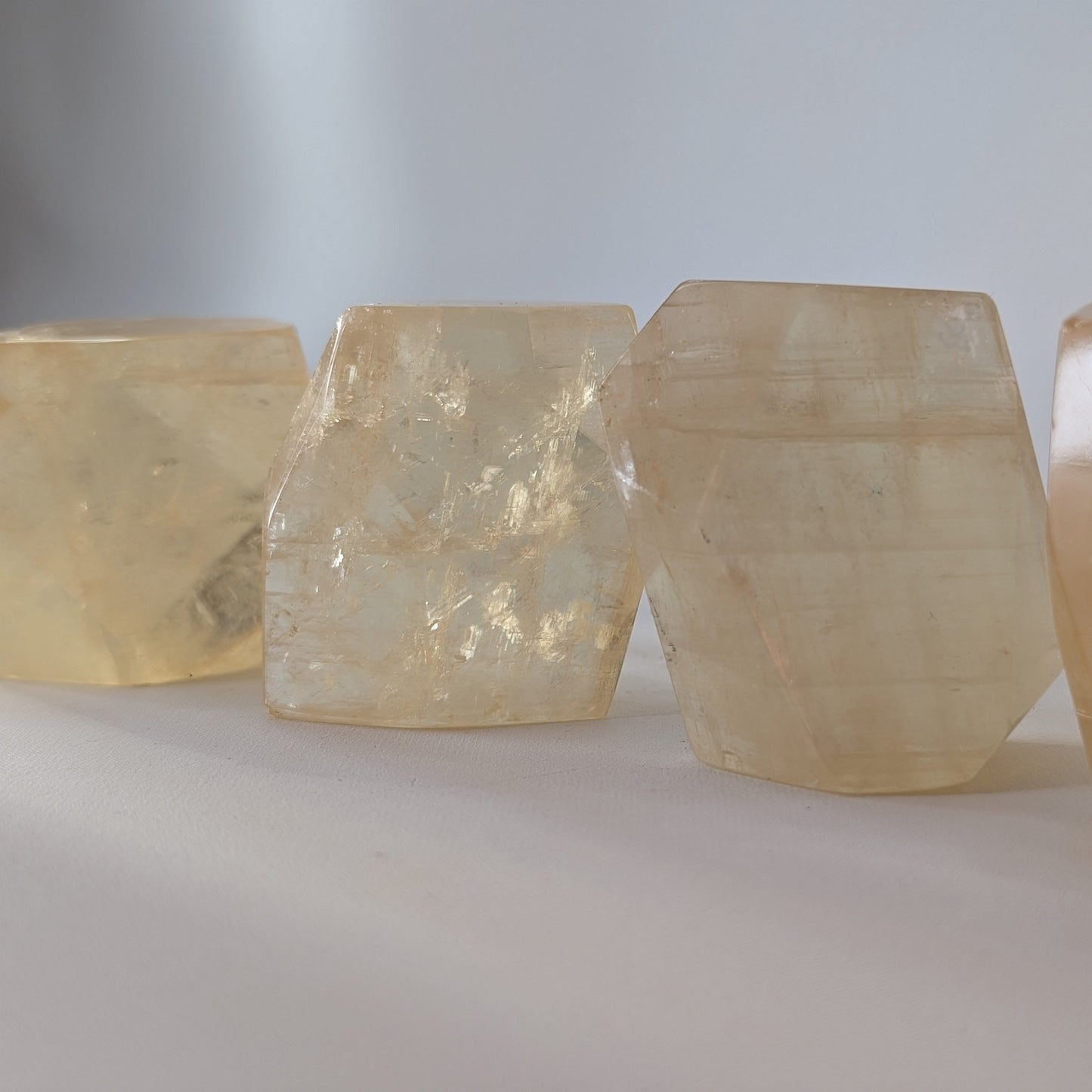Yellow Calcite Faceted Stone