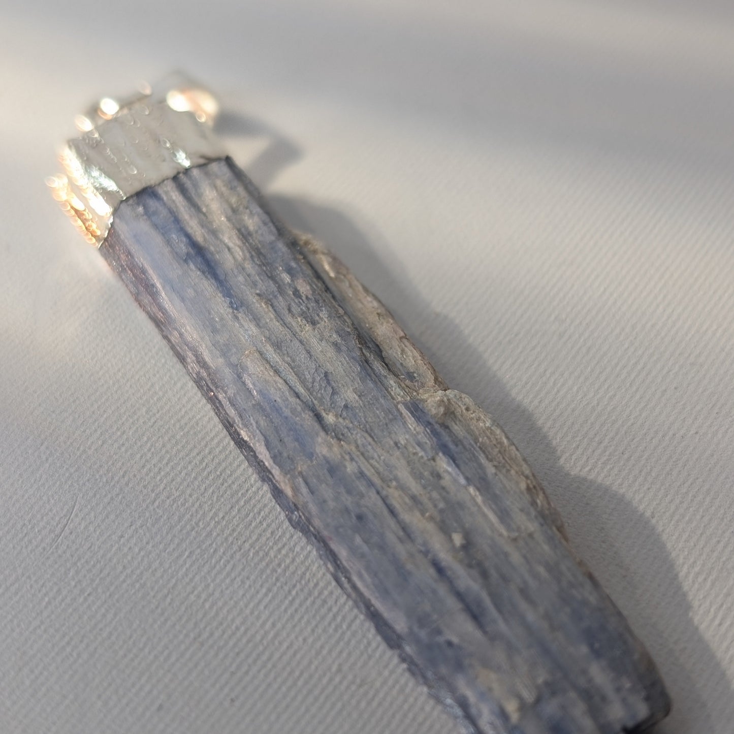 Raw Kyanite Rectangle Pendant