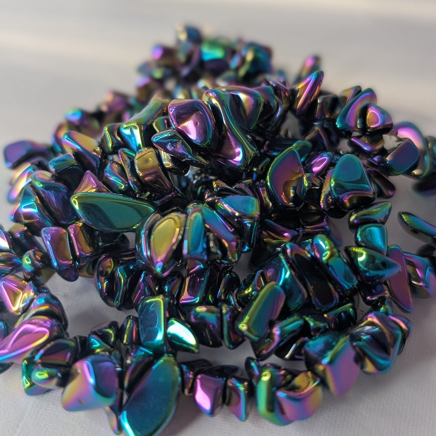Rainbow Haematine Chip Bracelet