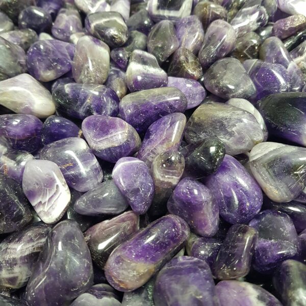 Banded Amethyst Tumbled Stone