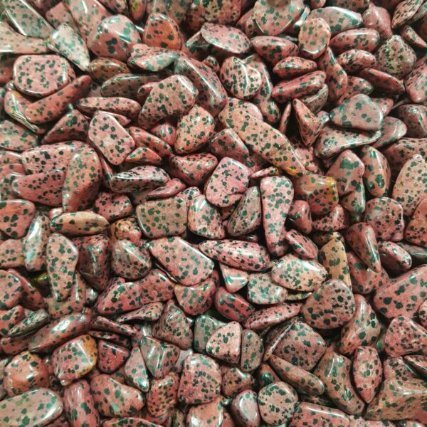 Red Dalmatian Tumbled Stone (Dyed)