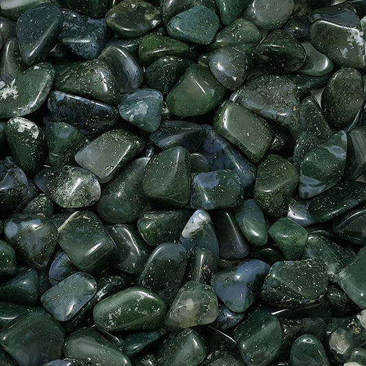 Green Moss Agate Tumbled Stone