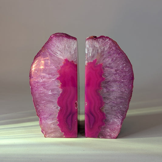 Pink Agate Bookends (Option #1)