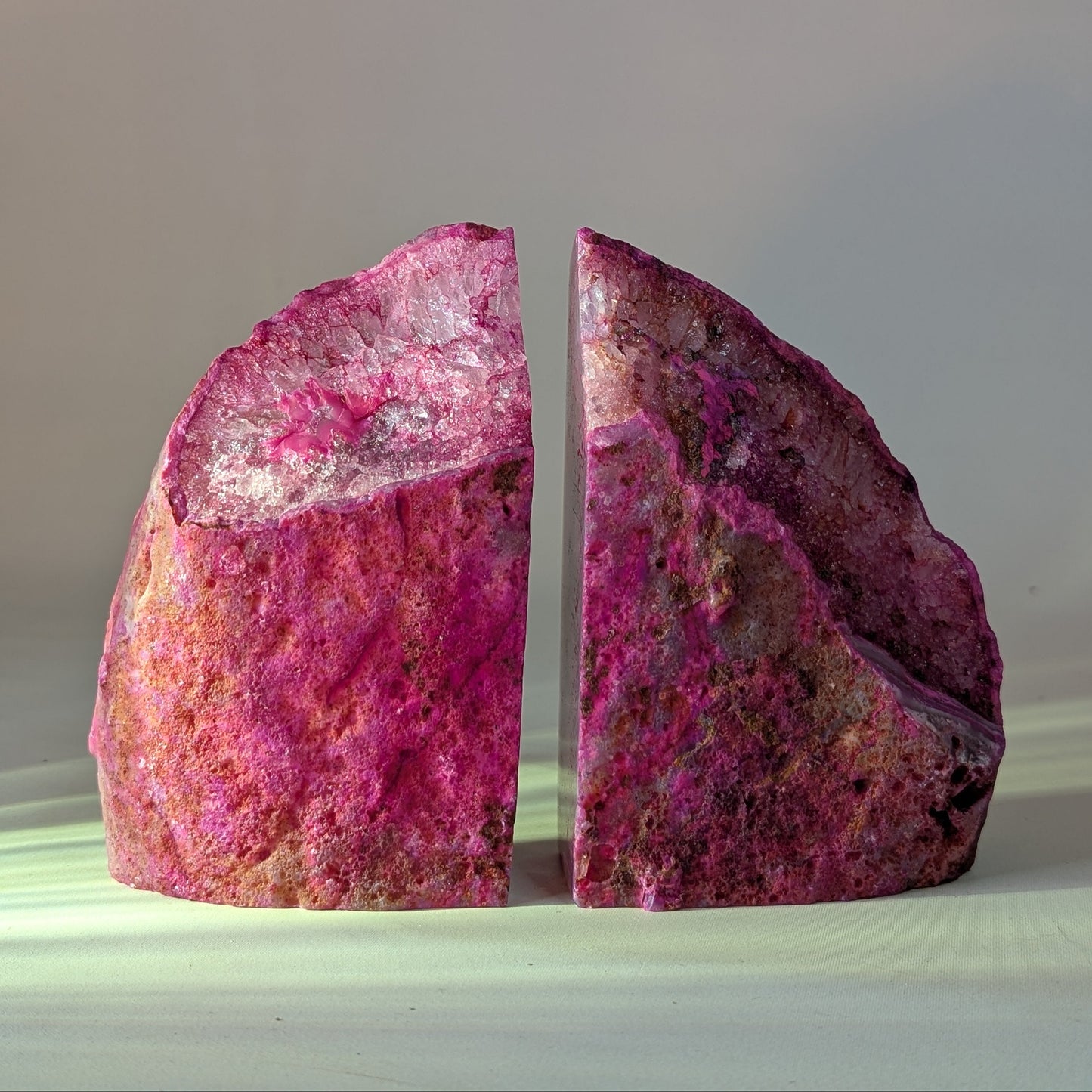 Pink Agate Book Ends (Option #2)