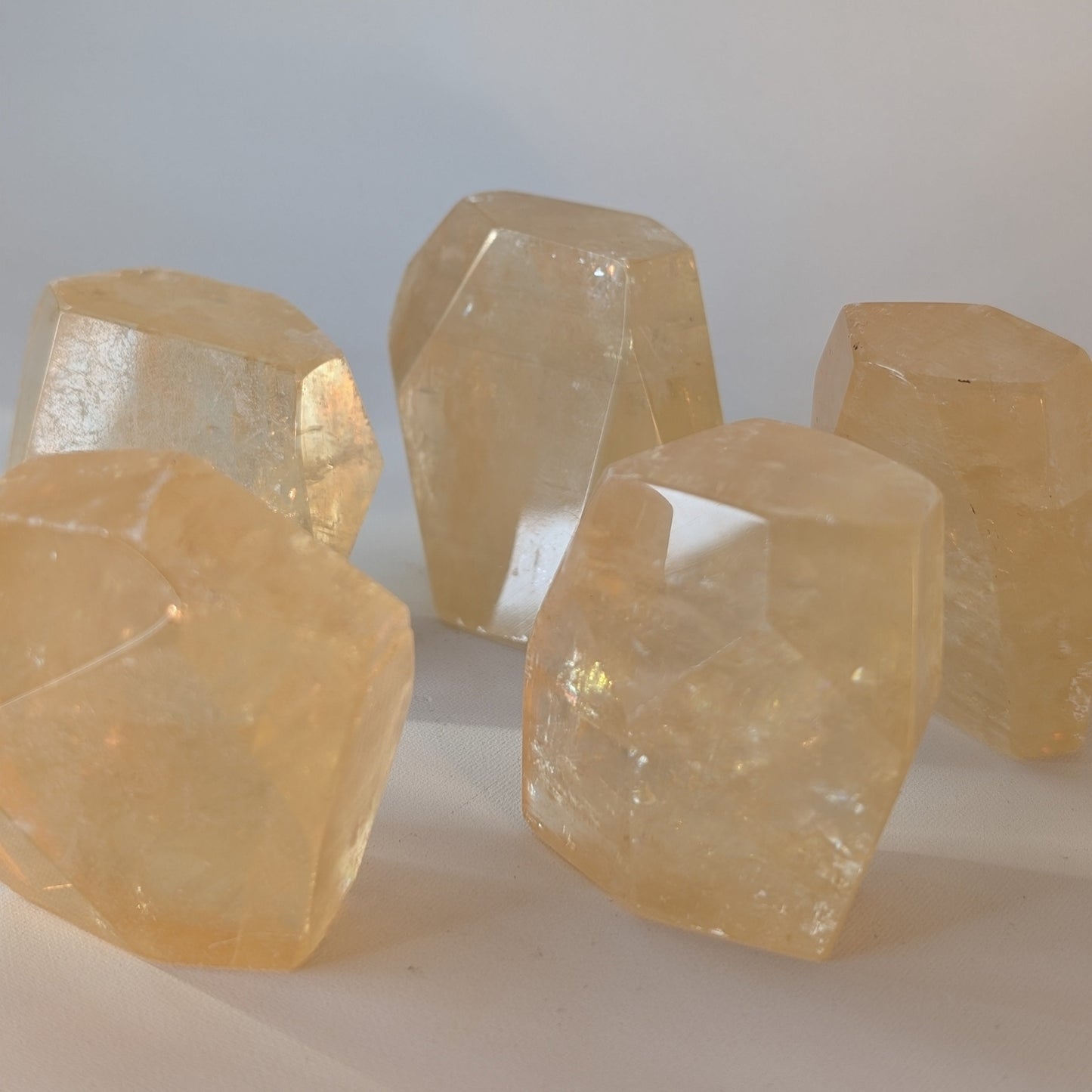 Yellow Calcite Faceted Stone