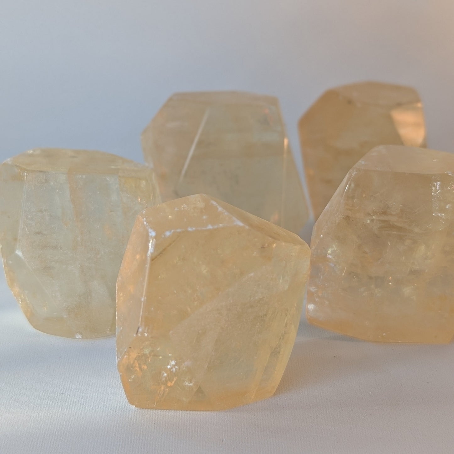 Yellow Calcite Faceted Stone