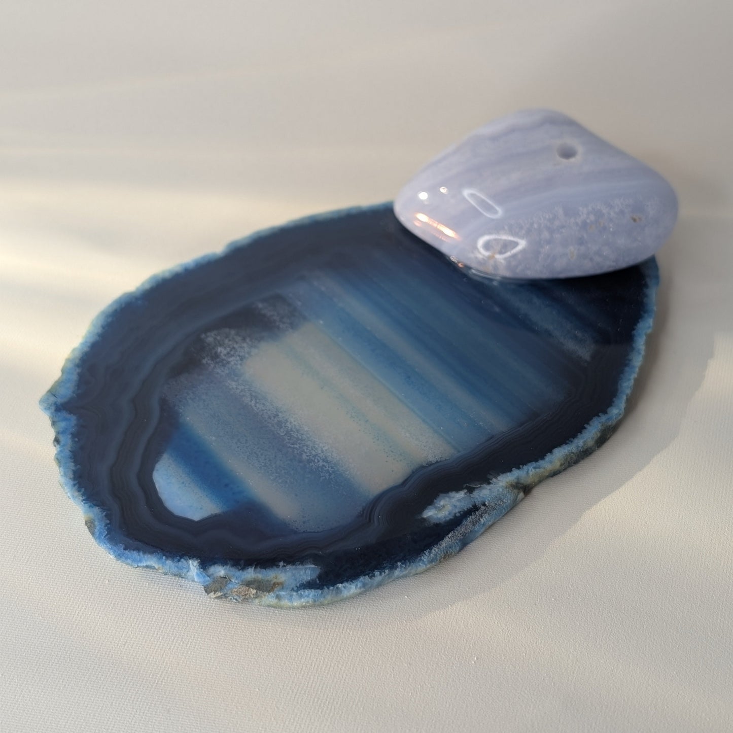 Blue Agate Slice Incense Holder (Option #2)