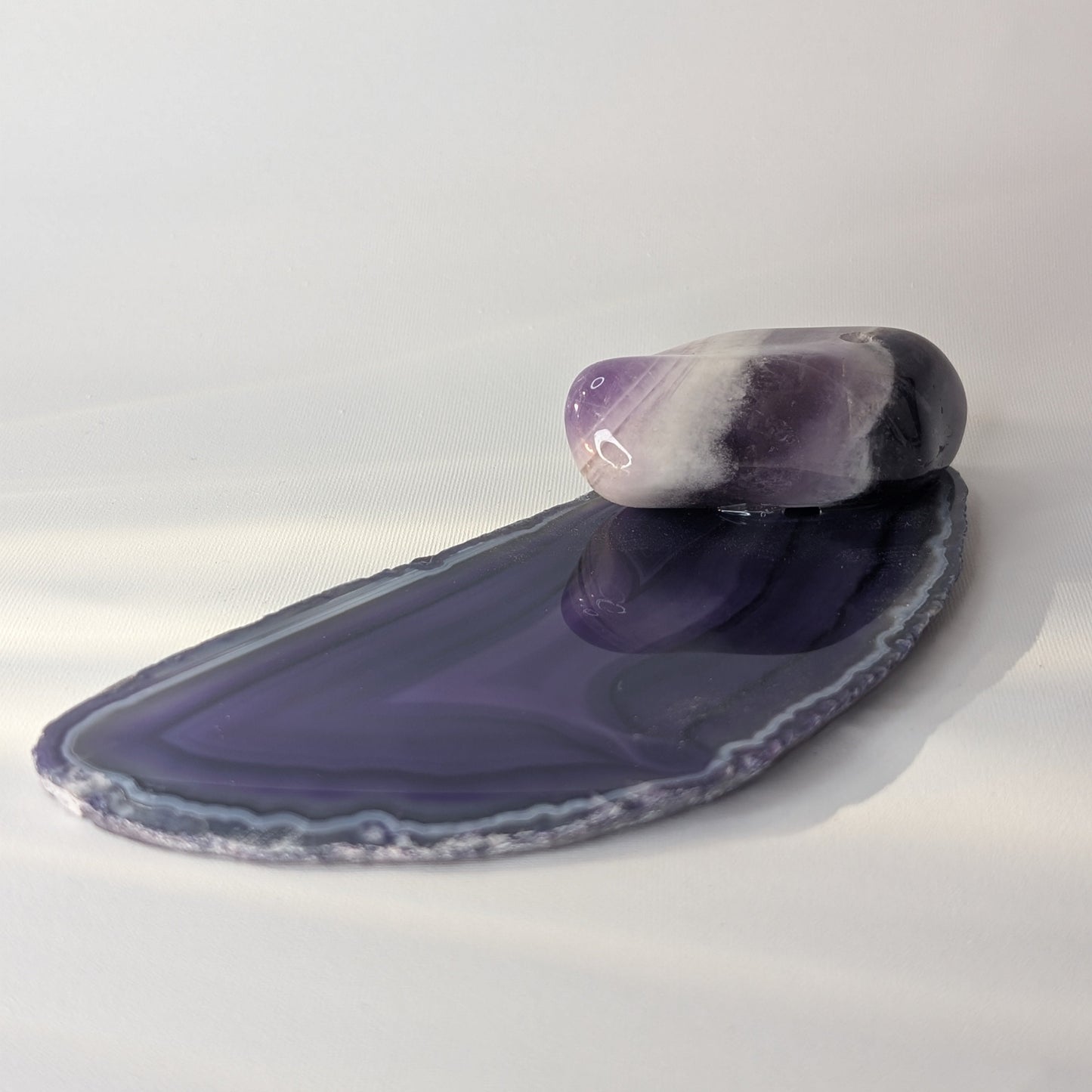 Purple Agate Slice Incense Holder (Option #2)