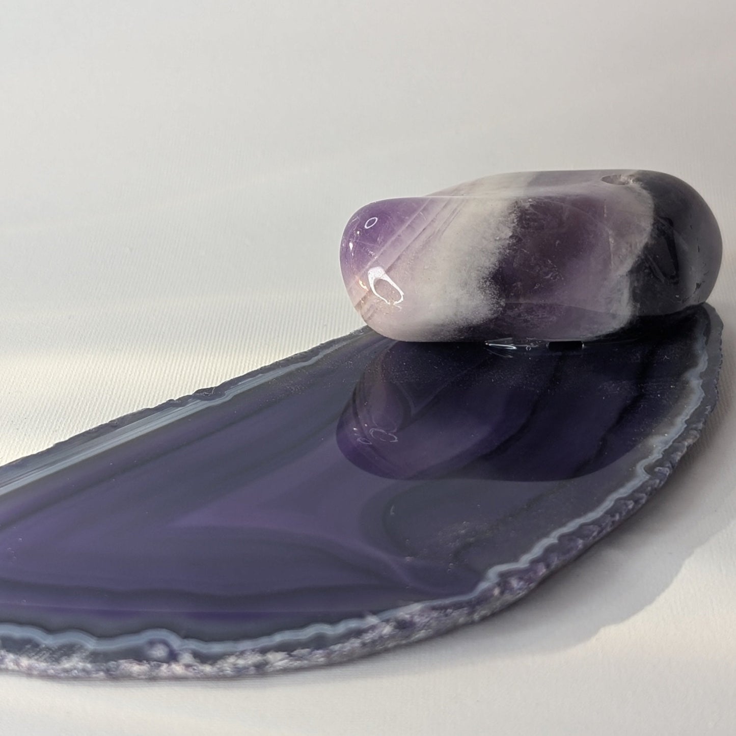 Purple Agate Slice Incense Holder (Option #2)