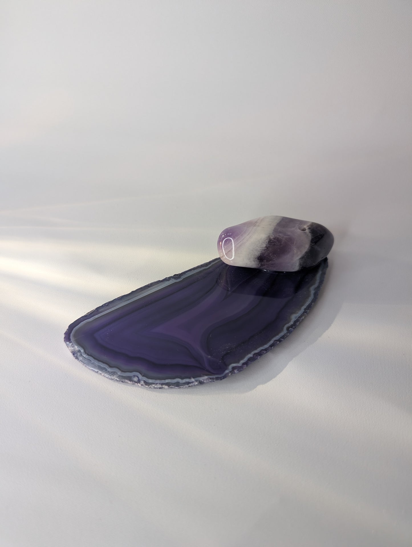 Purple Agate Slice Incense Holder (Option #2)