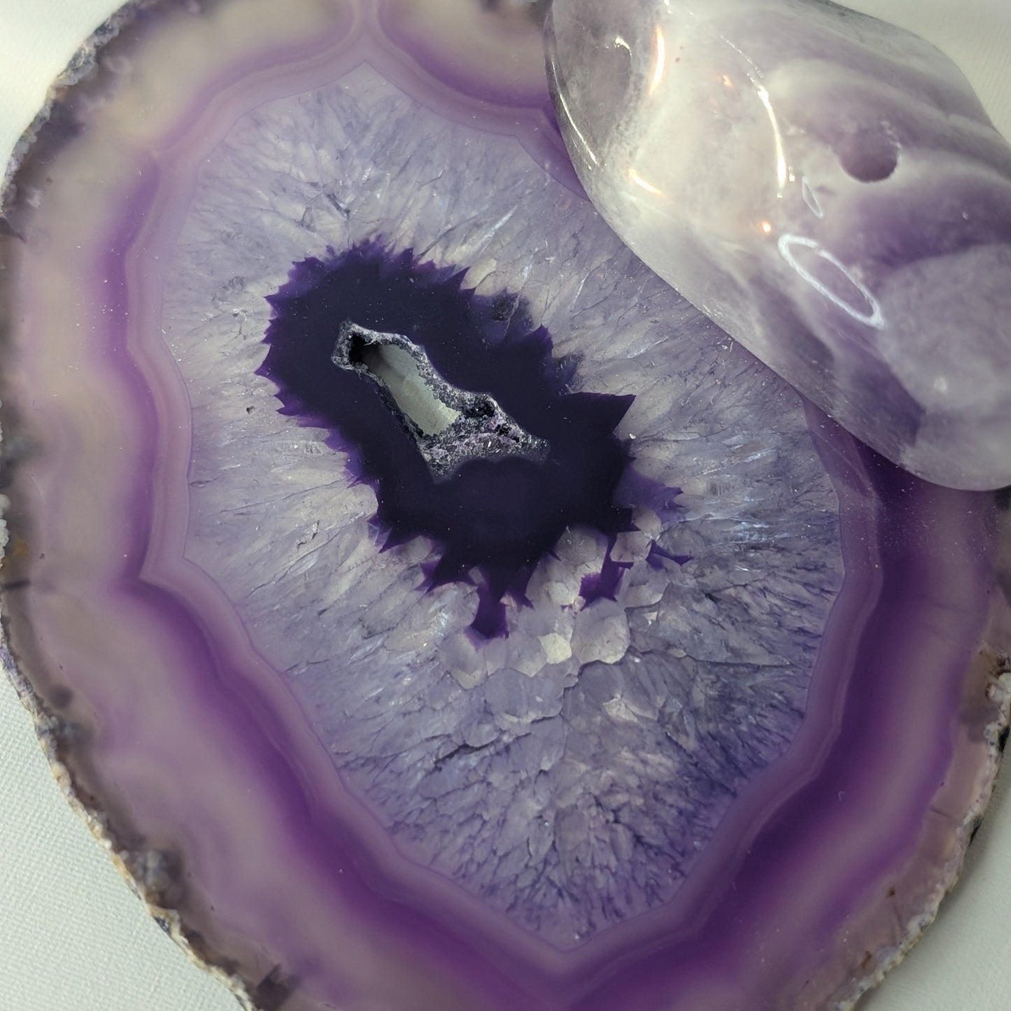 Purple Agate Slice Incense Holder (Option #3)