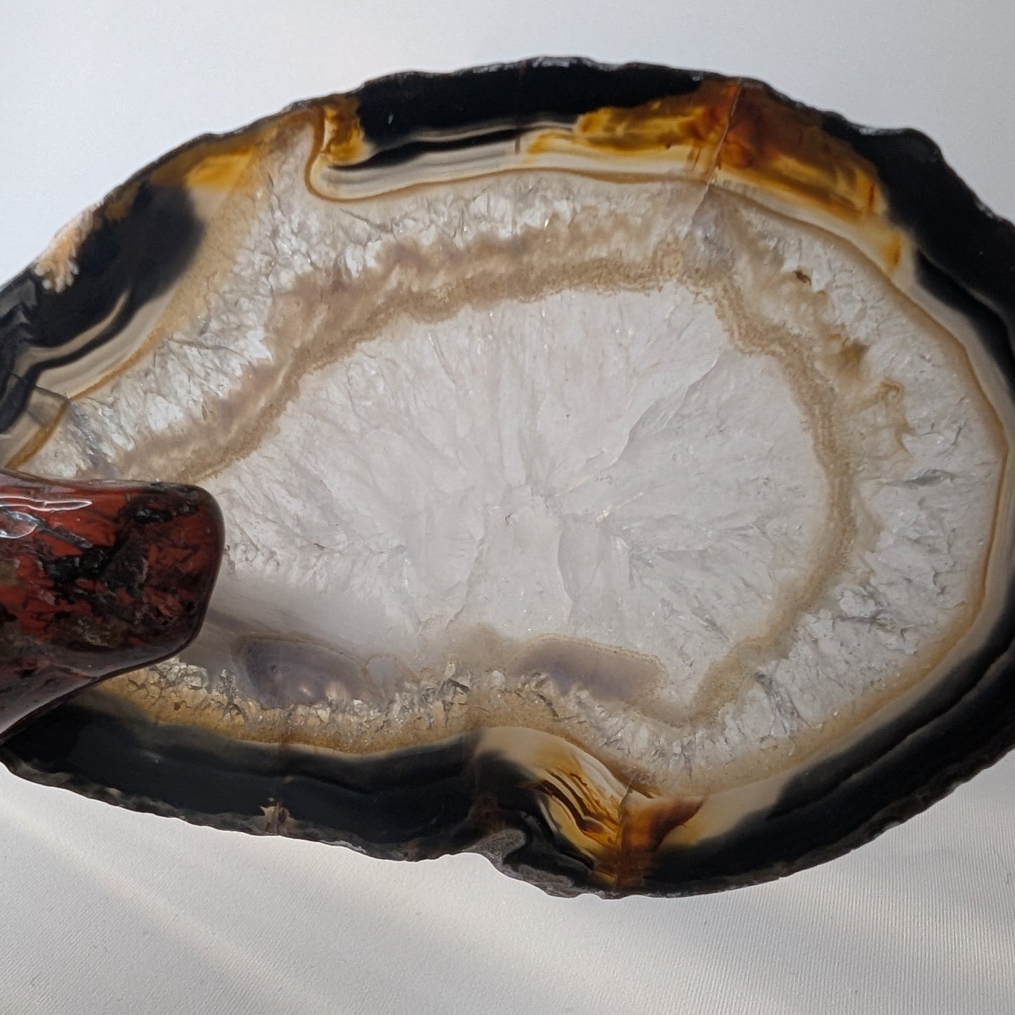 Brown Agate Slice Incense Holder