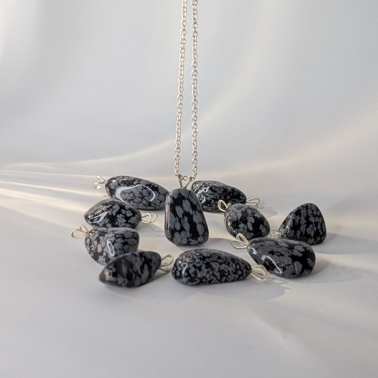 Snowflake Obsidian Pendant