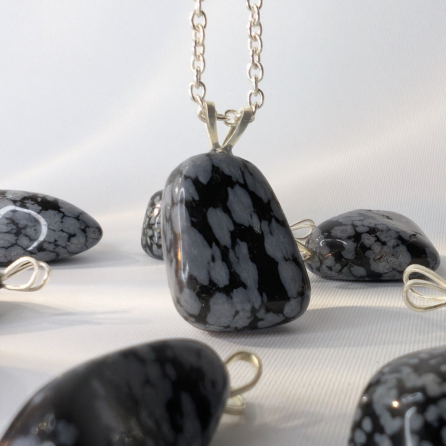 Snowflake Obsidian Pendant