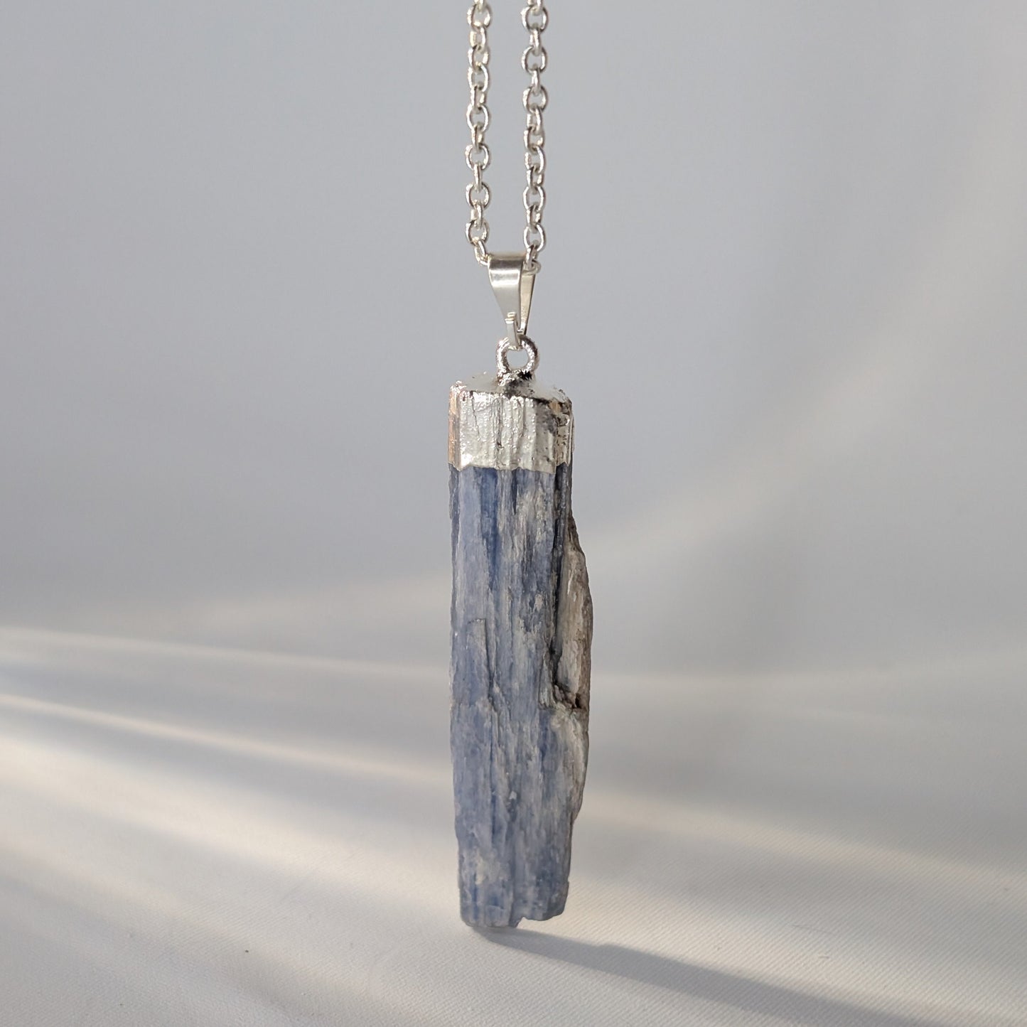 Raw Kyanite Rectangle Pendant