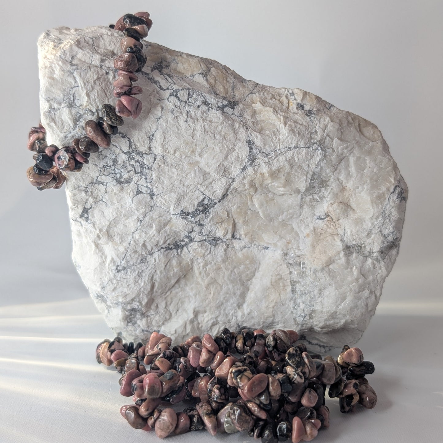 Rhodonite Chip Bracelet