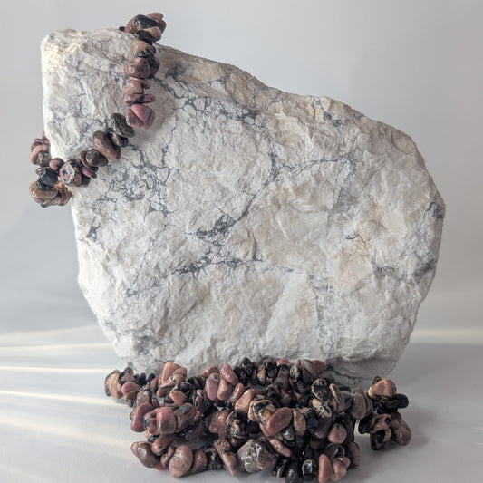 Rhodonite Chip Bracelet