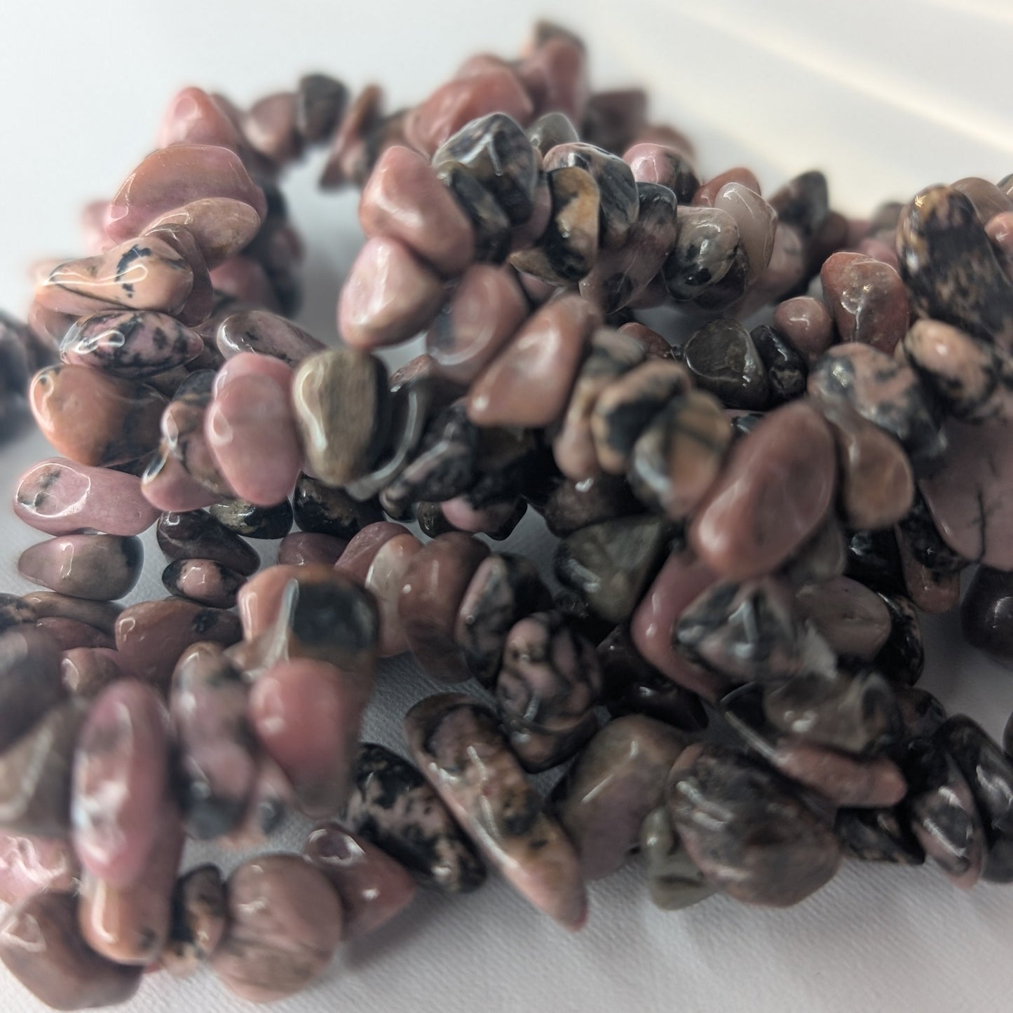 Rhodonite Chip Bracelet