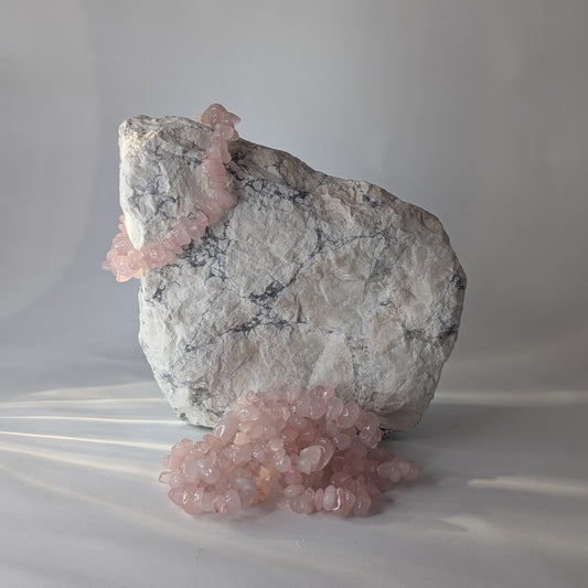 Rose Quartz Chip Bracelet