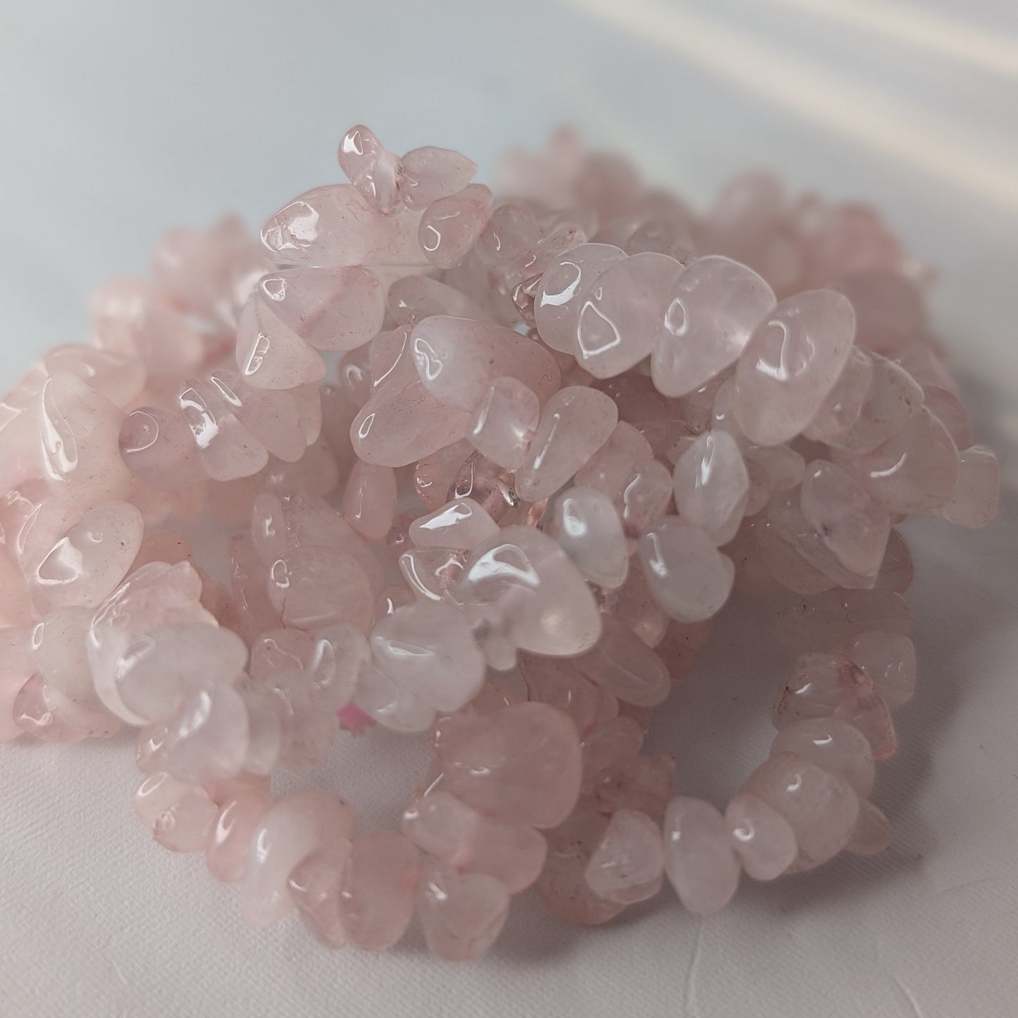 Rose Quartz Chip Bracelet