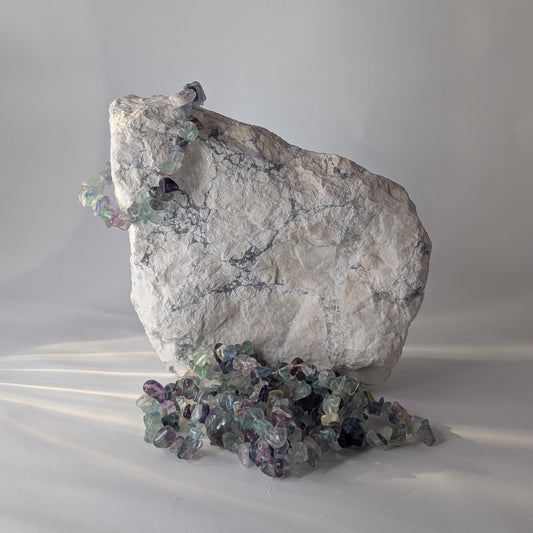 Rainbow Fluorite Chip Bracelet