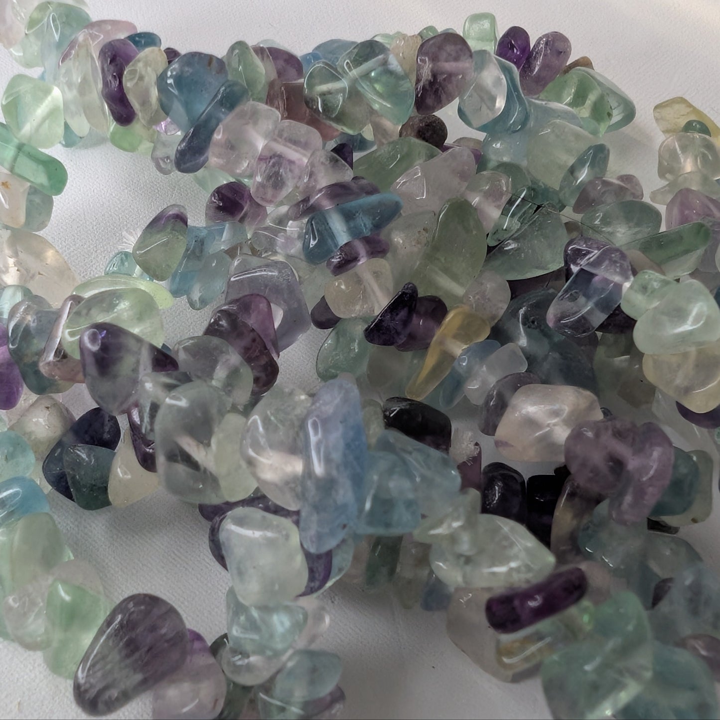 Rainbow Fluorite Chip Bracelet