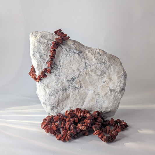 Red Jasper Chip Bracelet