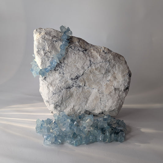 Aquamarine Chip Bracelet