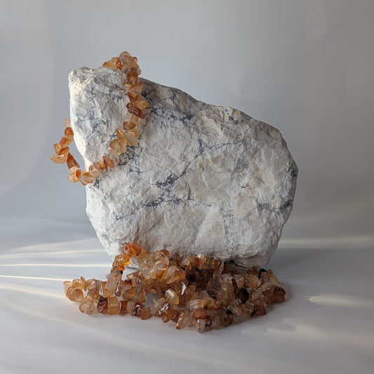 Carnelian Agate Chip Bracelet